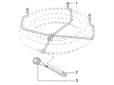 Spare wheel container